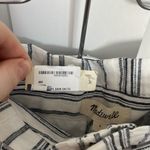 Madewell Linen-Cotton Paperbag Pants in Dark Baltic Stripe Photo 4