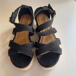 Bamboo  Black  Espadrille Platform Strappy Sandals Women's Size 6 Photo 4
