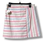 Altar'd State Altar’d State women’s size large striped pink blue lined skirt zips up side NWT Photo 12