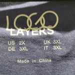 LOGO By Lori Goldstein LOGO Layers by Lori Goldstein Plus Size 2X Blue Tank Broomstick Hem Tunic Top Photo 4