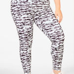Fabletics ‎ Gray White High Waisted Printed Cold Weather Legging Size XL Photo 0