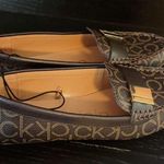 Calvin Klein soft comfortable slippers sandals brown logo covered size 7 Photo 4