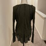 We The Free Free People Laguna Moss Green Thermal Waffle Knit Oversized Top Photo 3