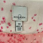Anne Klein  Pink Floral Chiffon Tank Top Semi-Sheer Side Zipper, Size 14‎ Photo 2