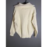 Aelfric Eden  White Cowl Turtle Neck 1/4 Zip Sweater Size Small NWT Photo 3