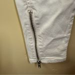 Sandro White Zipper Ankle Tapered Jeans Size 36 Mid Rise Denim Stretch Street Photo 3