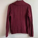 Harley Davidson Harley-Davidson Cardigan Maroon Shawl Collar Moto Zip Knit Sweater Sz M GUC Photo 10