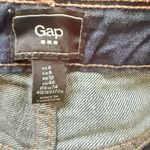 Gap Dark Wash Denim Mini Skirt 5 Pocket Front Button Zip Classic Blue Casual 8 Photo 2