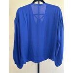 Krisa Revolve Los Angeles Chiffon Blouse in Royal Blue Size XS Photo 2