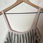 Old Navy Womens Linen Blend Stripped Ruffle Front Tank Top Beach Summer Lounge M Photo 6