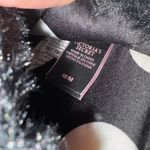 Victoria's Secret  Polka-dot Furry Slippers Size Medium Black White House Shoes Photo 2