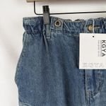 KGYA Women's Denim Cargo Pants Size Small Blue Utility Wide Leg Jeans NWT Photo 2