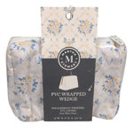 Martha Stewart nwt PVC Wrapped Wedge with Floral Design and travel jars White Photo 0