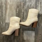 Journee Collection JOURNEE Elegant Cream Ankle Boots Size 9 Photo 1