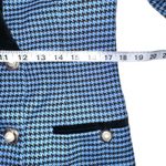 Rebecca Vallance Garance Double Breasted Houndstooth Blue Black Blazer Dress 8 Photo 7