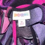 LuLaRoe Daniella Cross Back Tank Shirt purple black marble abstract Medium top Photo 4