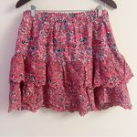 Jennifer & Grace Raspberry Print Skater Skirt Mini Length NEW Size Large Pink Photo 8