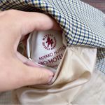 Burberry vintage • blazer plaid wool double breasted yellow blue cream mini Photo 7