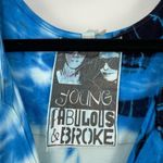 Young Fabulous and Broke  Womens Blue White Tie Dye Long Sleeve Malik Romper Size M Photo 10