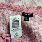 Torrid Challis Puff Short Sleeve Crop Top Babydoll Cottagecore in Ditsy Rose 3X Photo 12