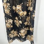 Live 4 Truth  Black Beige Sheer Maxi Kimono Cover Up Smocked Button Close Size 1X Photo 8
