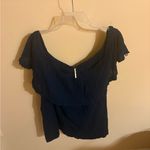 Free People  Serrafina Navy Off The Shoulder Mini Dress Photo 2