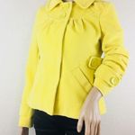 Anthropologie  Tulle Yellow Velour Coat Photo 0