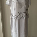 R & M Richards  Embellished Beaded Midi Gown Size 14p Mother Of The Bride Dress Photo 0