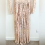 House Of CB  Peach pink Lucya long sleeve sequin limited edition gown S Photo 7