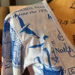 Glima Y2K Blue San Francisco Cityscape Graphic Print Women's Top NWOT Size L Photo 3