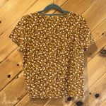 Rebellious Dreamer brown floral crop top tie front vneck Size L Photo 4