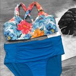 Time & Tru tropical high waisted bikini swimsuit Photo 1