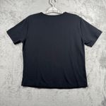 IN Focus Shirt USA Flag Sequin Star Black Short Sleeve Tee Patriotic Festival Size L Photo 2