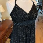 Iz Byer Black Silky Halter Dressy Dress Photo 3