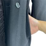 Jill Jr. MEDIUM American VINTAGE 70s Black Wool Blend Opera Over Trench Coat Photo 5