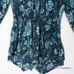 Free People New!  Dance ‘Til Dawn Green Black Floral‎ Romper, size S Photo 5