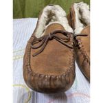 UGG  Womens Sheepskin Suede Moccasin Slippers With Bow 9‎ Photo 3