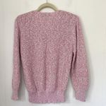 Glamour Knit Vintage Pink Sweater Lace Collar ~ Made In USA ~ Retro Barbiecore Size M Photo 1
