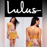 Lulu's Lily Pond Mustard Yellow Floral Print Swing Dress Size XS Photo 1
