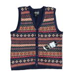 Requirements Vtg Geometric Knit Sweater Vest Size Womens Medium NWT Photo 0