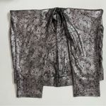 Torrid Crackle Legging Pants Cotton Stretch Gunmetal Metallic Black Silver Photo 4