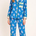 UGG Women's  Blue Yellow Floral Seahorse Pajama Set S Photo 0