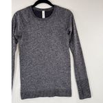 Lululemon Womens Sweater Gray Rest Less Ribbed Knit Thumbhole Pullover Size 6 Photo 4