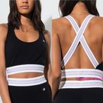 Champion Criss Cross Crop Top Black Sports Bra M Photo 1
