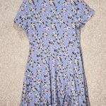 SO Imperfect floral mini dress stretchy short sleeved ruffle hem sundress  large Photo 1