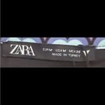 ZARA  Geometric blue/violet collared crop top. Size Medium Photo 4