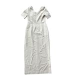 JS Collection Ashley Draped Column Gown Champagne Beaded Formal Dress Sz 12 NWT Gold Photo 15