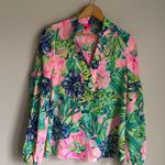 Lilly Pulitzer Shea Silk Tunic Top, Multi Island Escape XS Photo 1