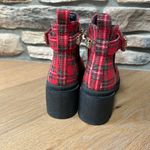 Size 7 chunky heel Chelsea platform boots Red Photo 3