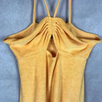 H&M Orange Terry Halter Beach Summer Dress LARGE Photo 2